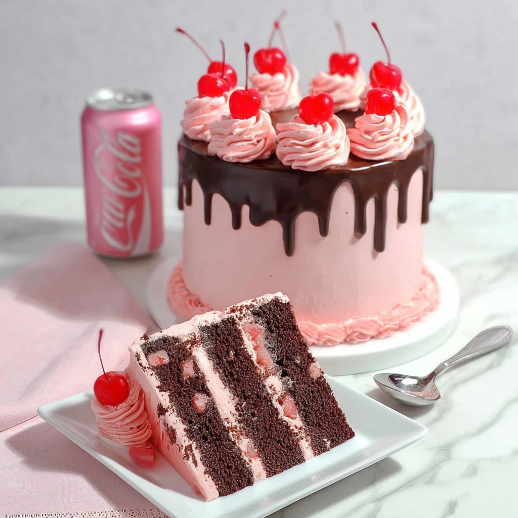 Layered Cherry Coke Cake Recipe - Recipe Image