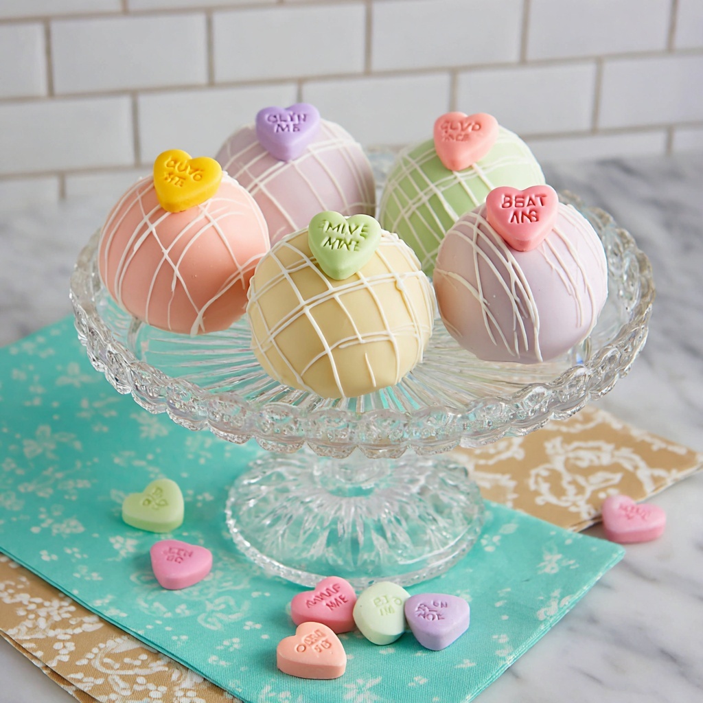 Conversation Heart Hot Cocoa Bombs Recipe - Recipe Image