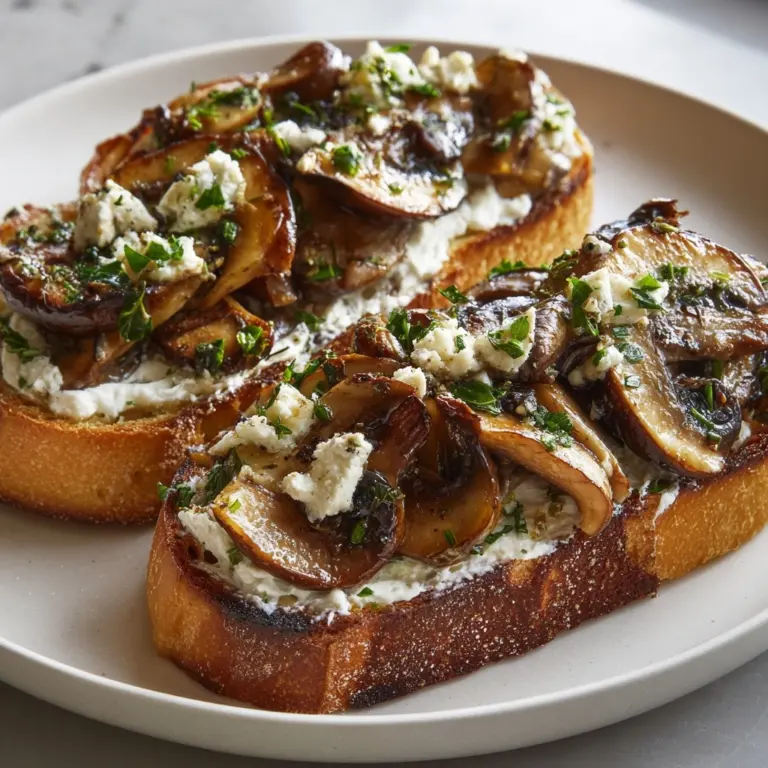 Garlic Mushroom Toast Recipe