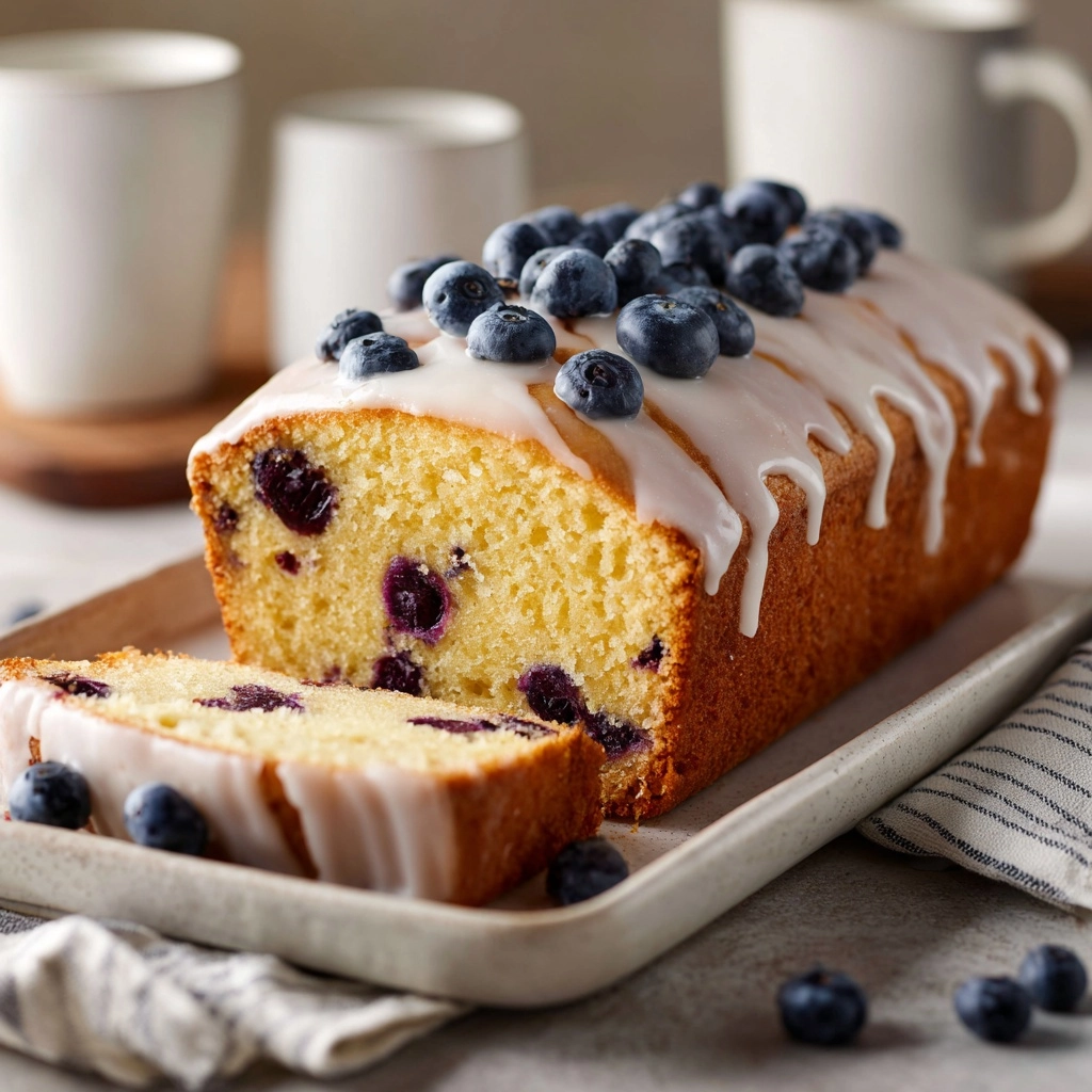 Blueberry Bread with Lemon Glaze Recipe - Recipe Image
