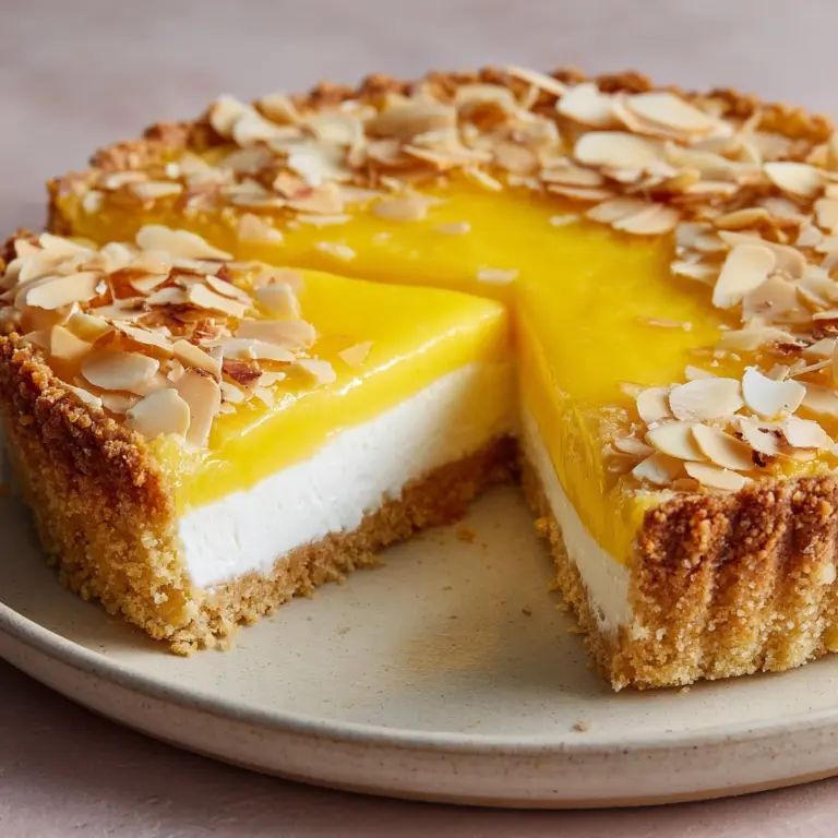 Fresh Lemon Mascarpone Tart with Almond Crust Recipe