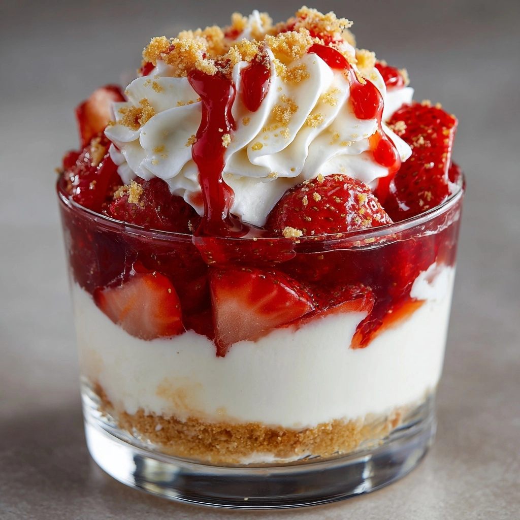 Strawberry Shortcake Cheesecake Cups Recipe - Recipe Image