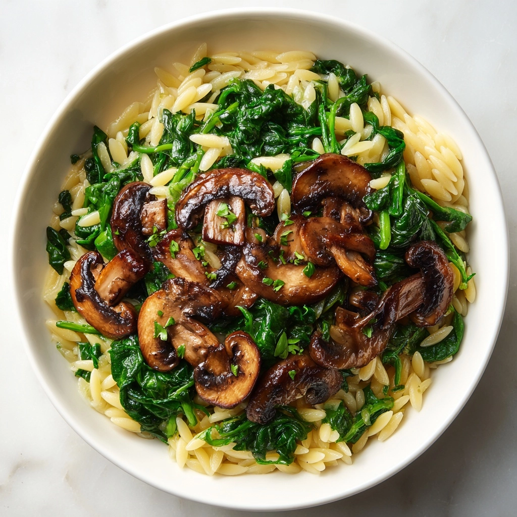 Mushroom and Spinach Orzo Recipe - Recipe Image