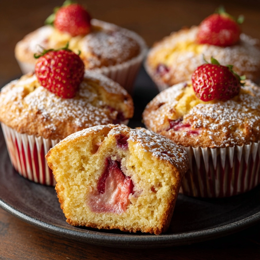 Fresh Strawberry Muffins Recipe - Recipe Image