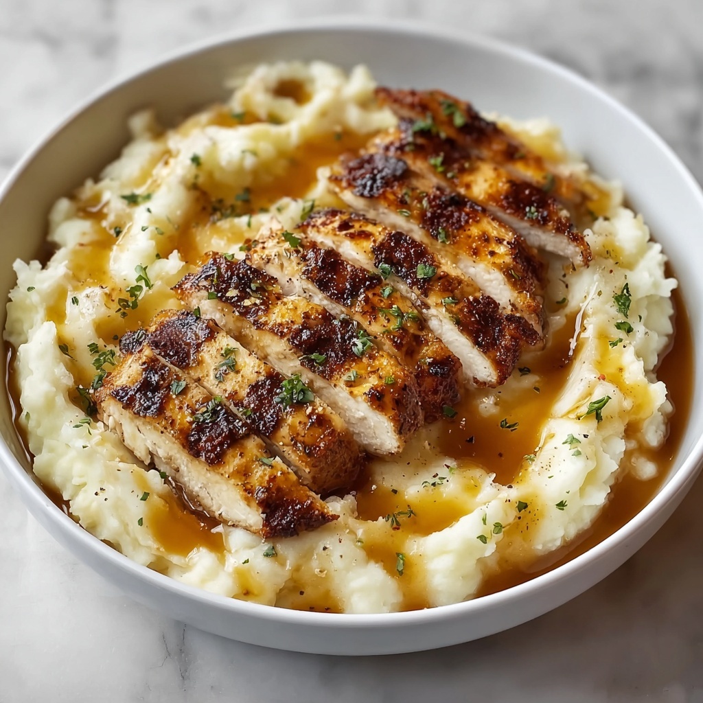 Garlic Parmesan Chicken & Steak Bake with Cheesy Loaded Mashed Potatoes Recipe - Recipe Image