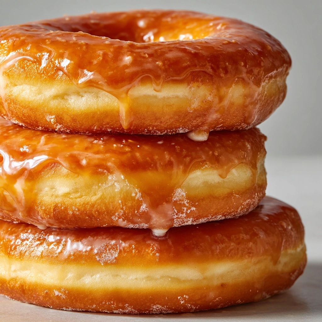 Homemade Krispy Kreme Doughnuts with Glaze Recipe - Recipe Image