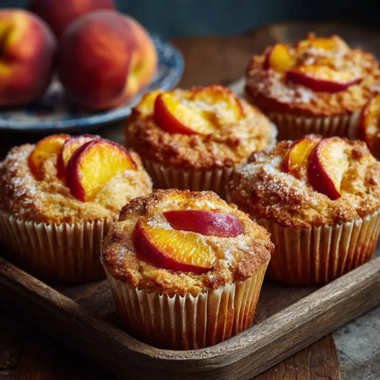 Peach Financiers: Elegant French Almond Cakes Recipe