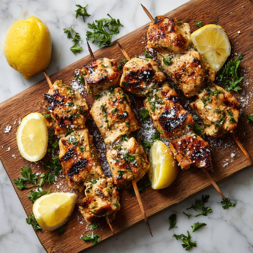 Garlic Parmesan Chicken Skewers Recipe - Recipe Image