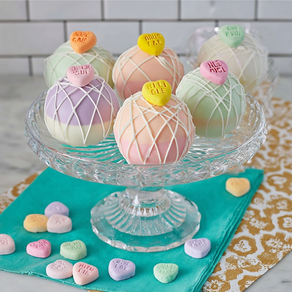 Conversation Heart Hot Cocoa Bombs Recipe - Recipe Image