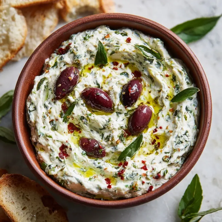 Cream Cheese & Feta Olive Spread Recipe