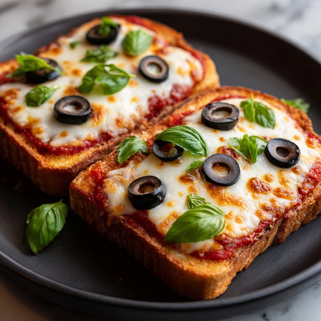 Cheesy Pizza Toast Recipe - Recipe Image