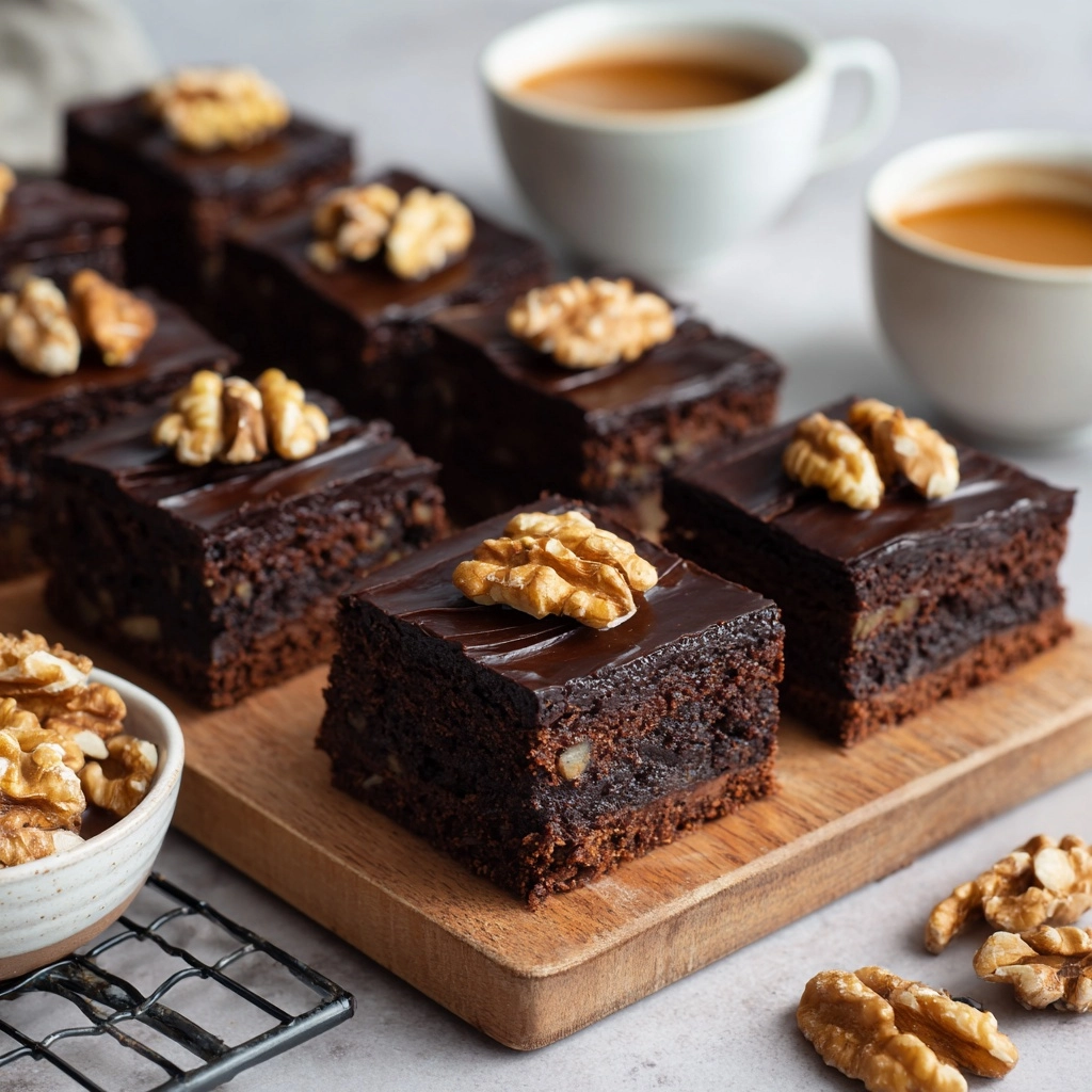 Chocolate Fudge Brownies with Walnuts Recipe - Recipe Image