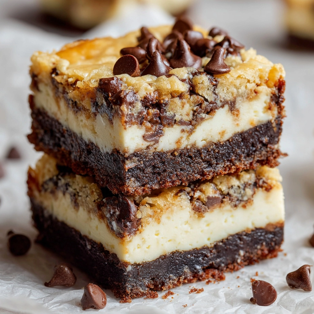 Peanut Butter Chocolate Chip Cheesecake Bars Recipe - Recipe Image