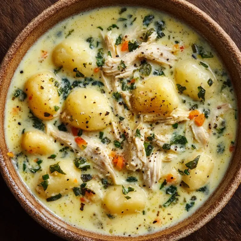 Creamy Garlic Chicken Gnocchi Soup Recipe