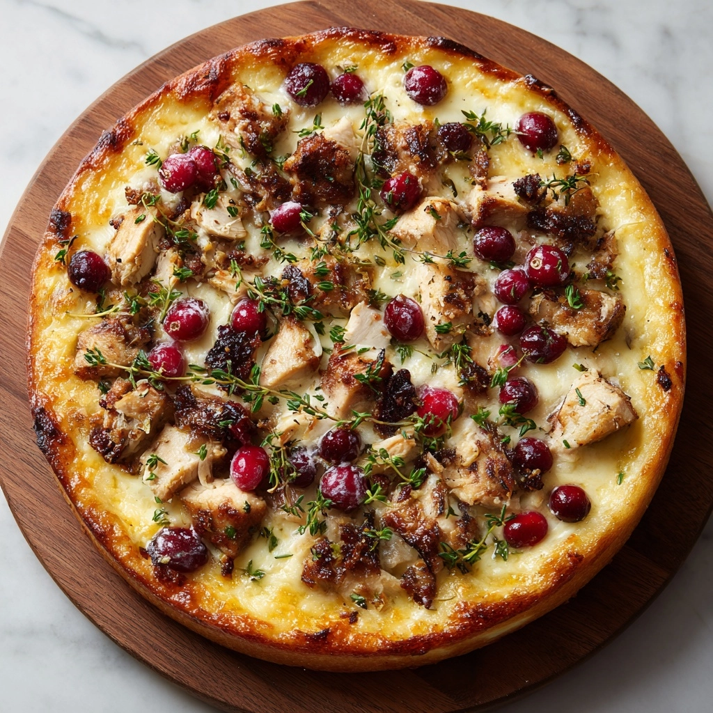 Turkey and Cranberry Pizza Recipe - Recipe Image