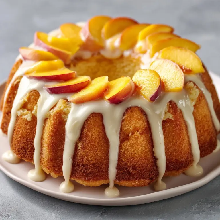 Peach Buttermilk Pound Cake Recipe
