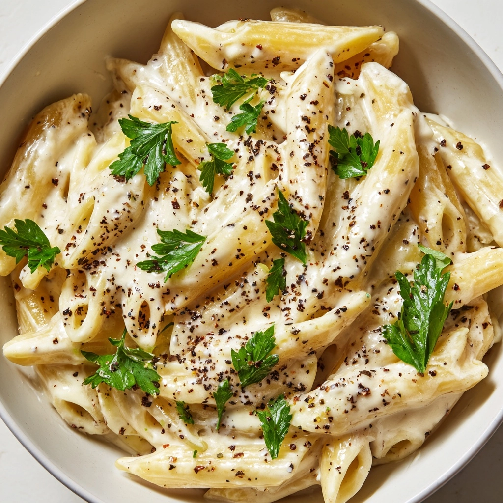 White Sauce Penne Pasta Recipe - Recipe Image