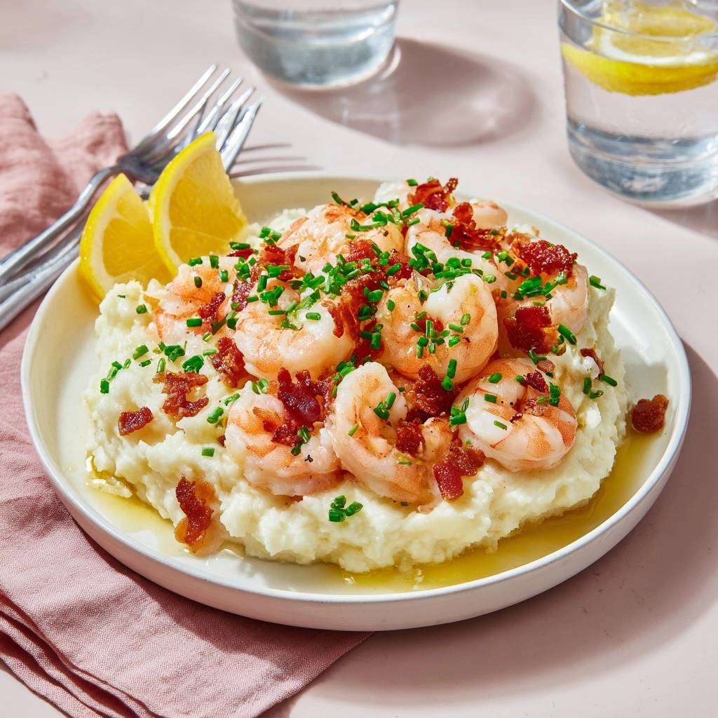Low Carb Keto Shrimp and Grits Recipe - Recipe Image