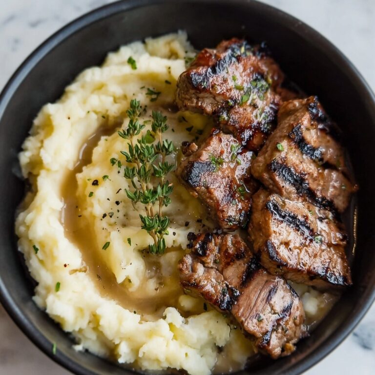 Garlic Butter Steak Bites and Mash Recipe