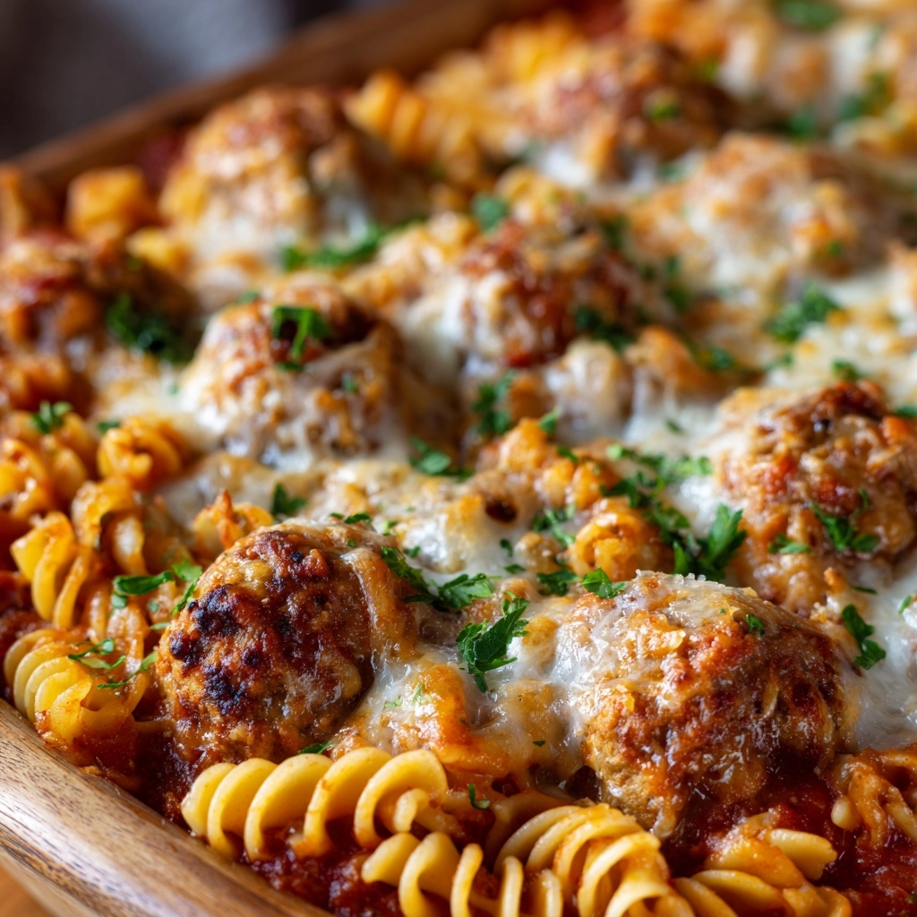 Dump and Bake Meatball Casserole Recipe - Recipe Image