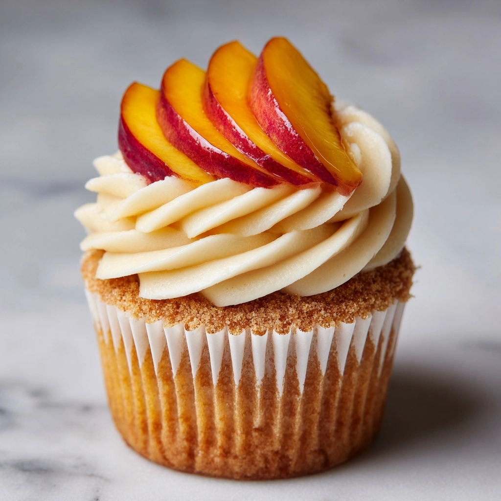 Honey Peach Cream Cheese Cupcakes Recipe - Recipe Image