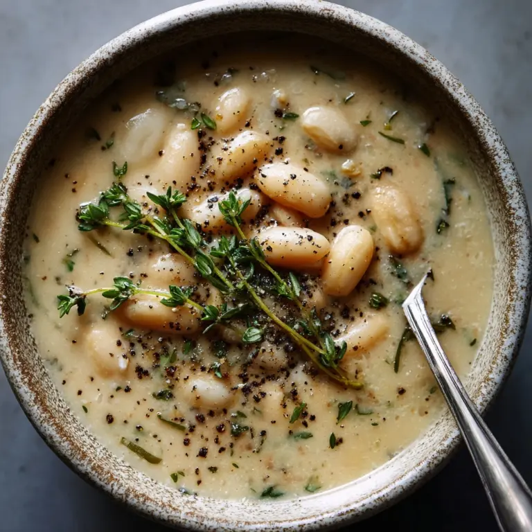 Creamy Vegan White Bean Soup Recipe