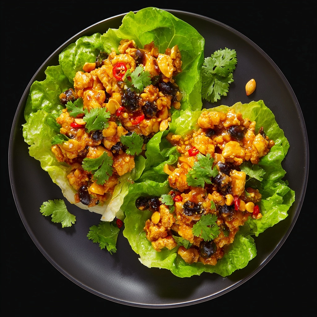 Thai Peanut Chicken Lettuce Boats Recipe - Recipe Image
