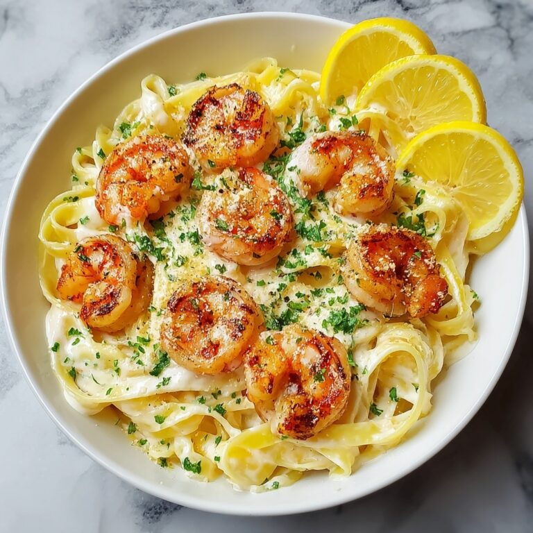 Creamy Garlic Shrimp Alfredo Pasta Recipe