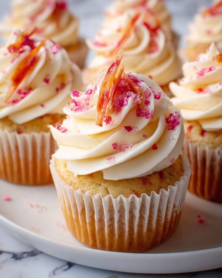 Rhubarb Honey Peach Cream Cheese Cupcakes Recipe