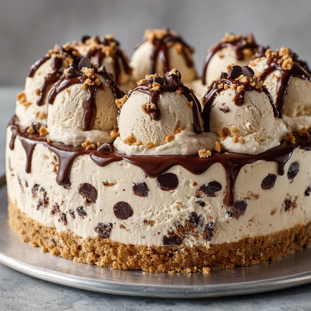 Chocolate Chip Cookie Dough Ice Cream Cake Recipe - Recipe Image