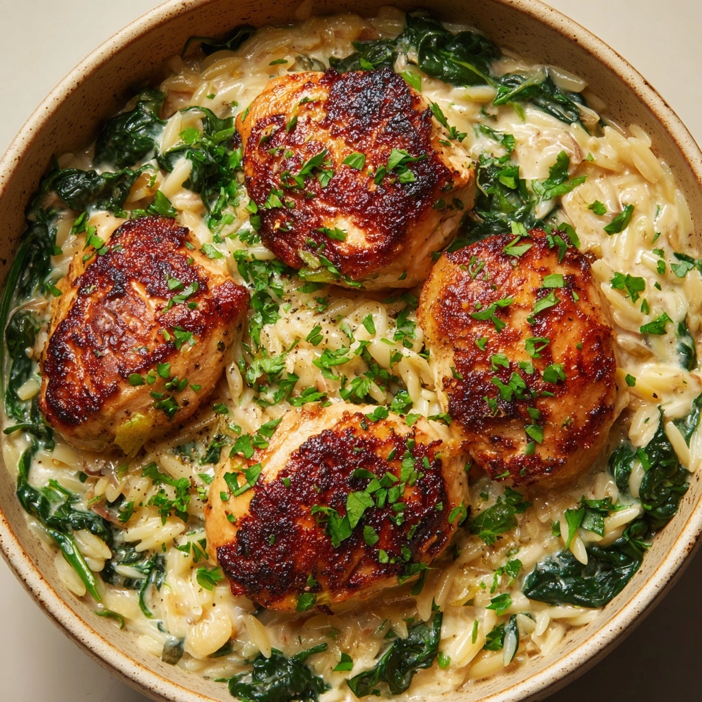 Boursin Orzo with Chicken Recipe - Recipe Image