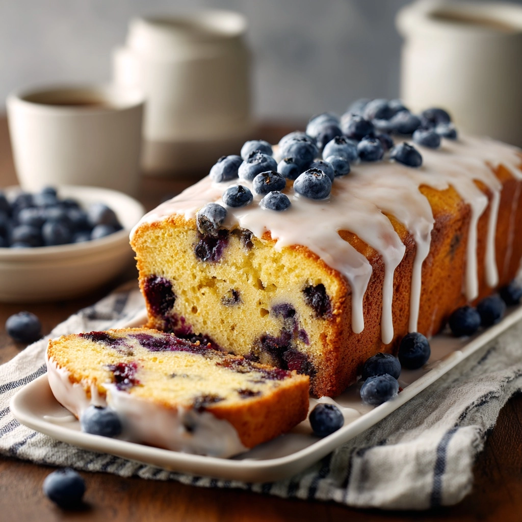 Blueberry Bread with Lemon Glaze Recipe - Recipe Image