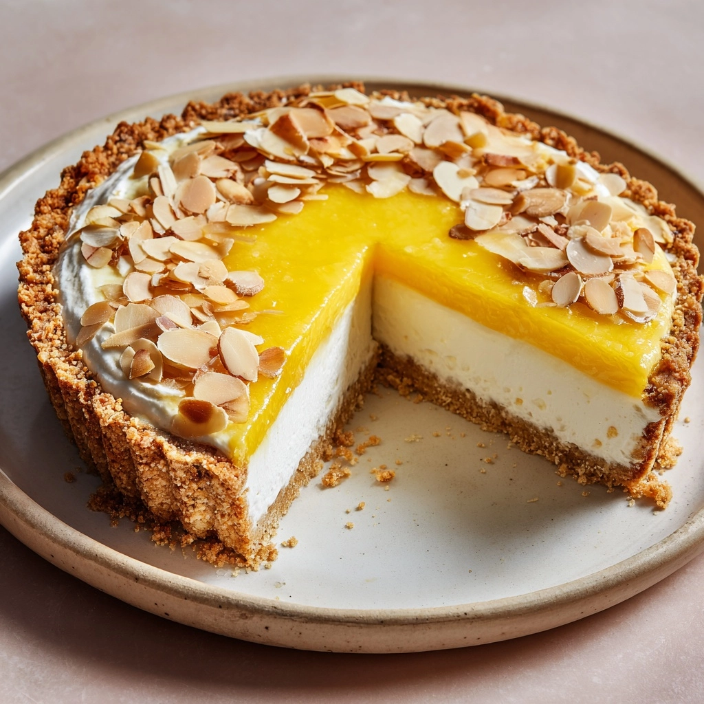 Fresh Lemon Mascarpone Tart with Almond Crust Recipe - Recipe Image