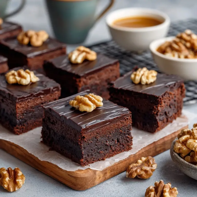 Chocolate Fudge Brownies with Walnuts Recipe