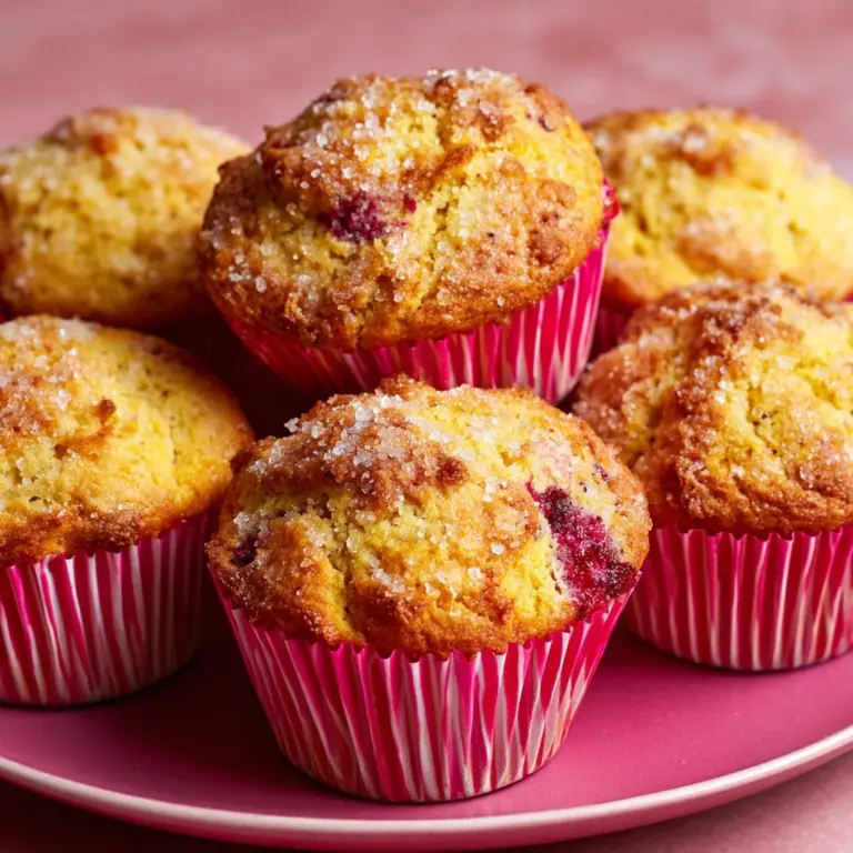 Rhubarb Muffins with Cinnamon Sugar Topping Recipe