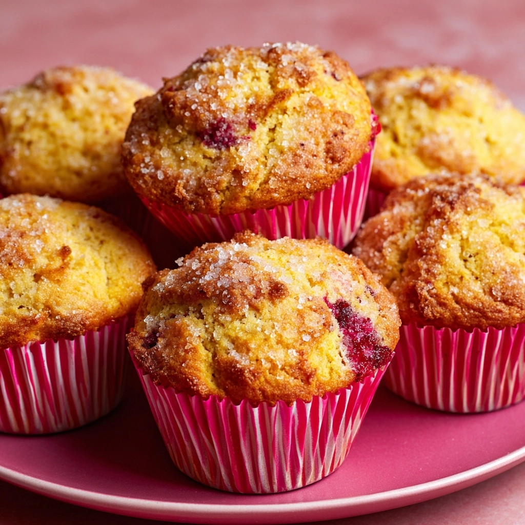 Rhubarb Muffins with Cinnamon Sugar Topping Recipe - Recipe Image