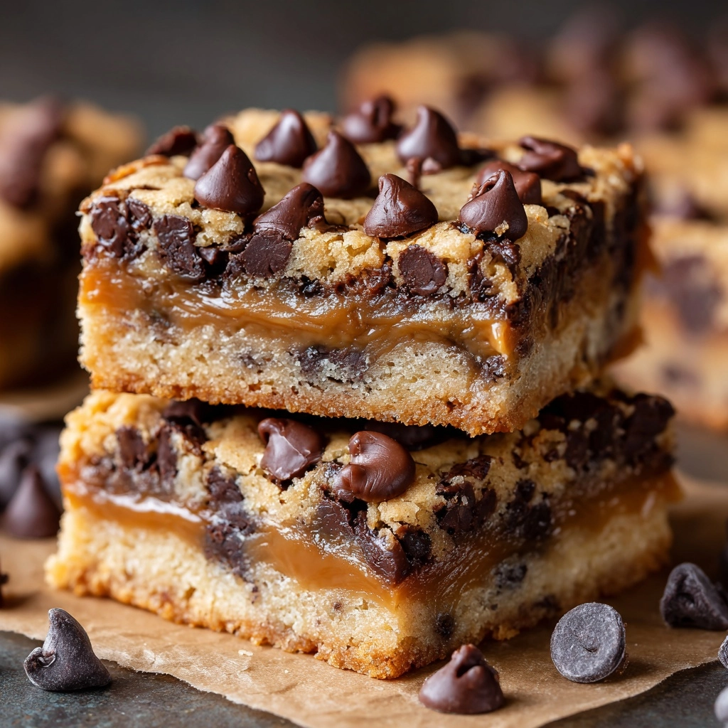 Chocolate Chip Caramel Bars Recipe - Recipe Image