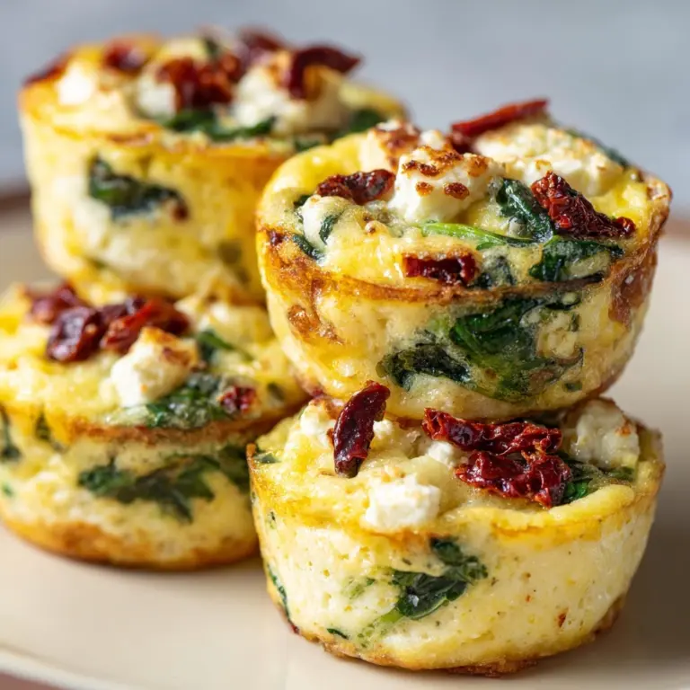 Spinach, Feta, and Sun-Dried Tomato Egg Muffin Cups Recipe