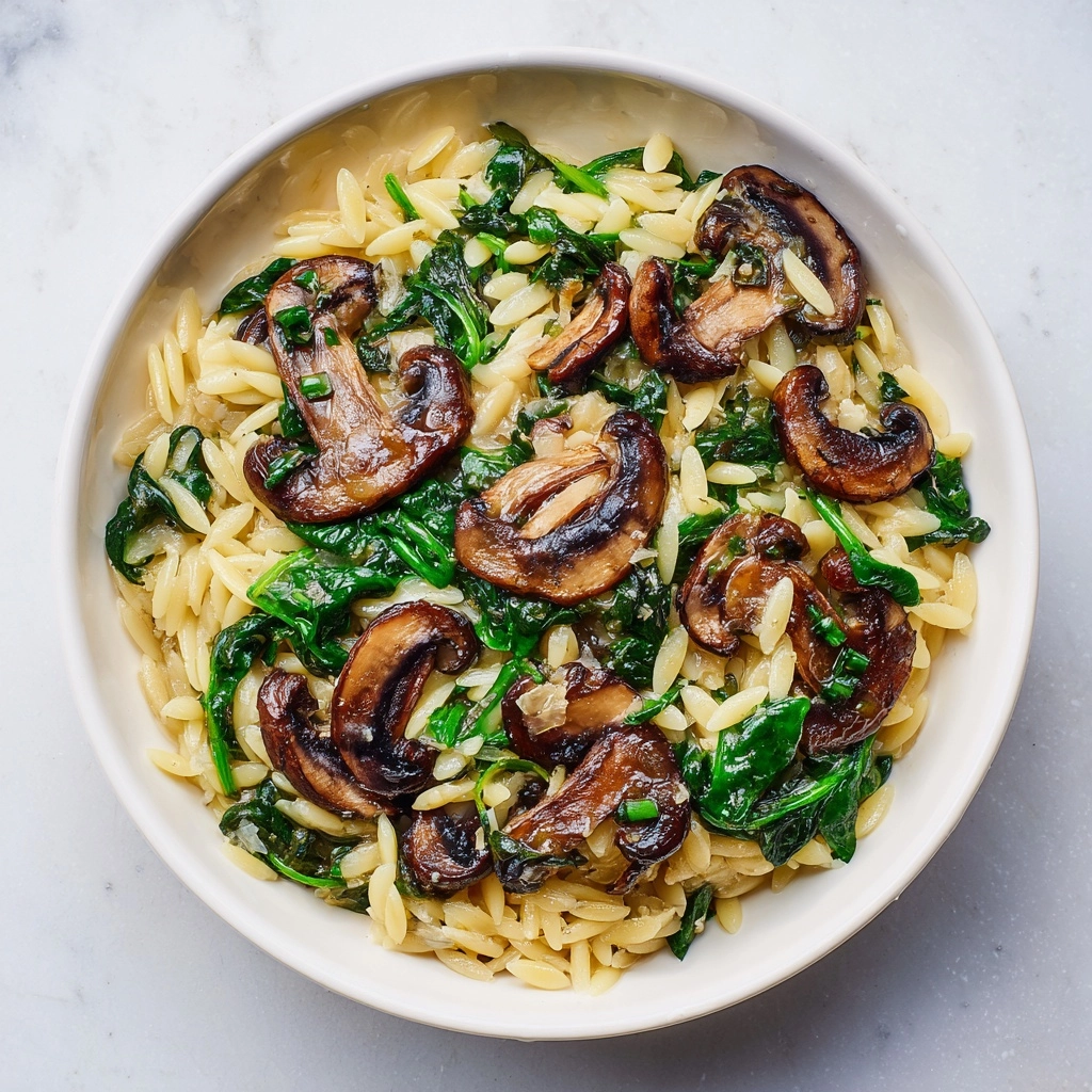 Mushroom and Spinach Orzo Recipe - Recipe Image