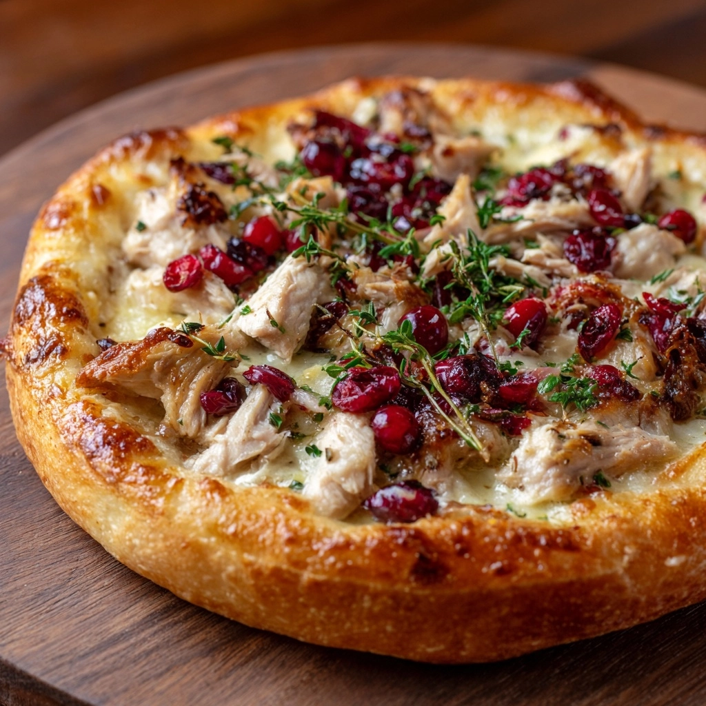 Turkey and Cranberry Pizza Recipe - Recipe Image