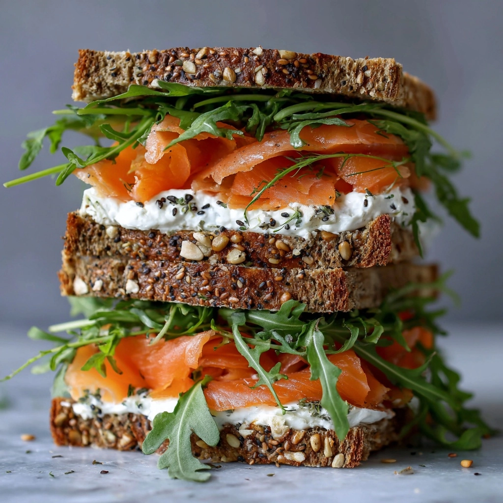 Smoked Salmon Sandwich with Dill Cream Cheese and Avocado Recipe - Recipe Image