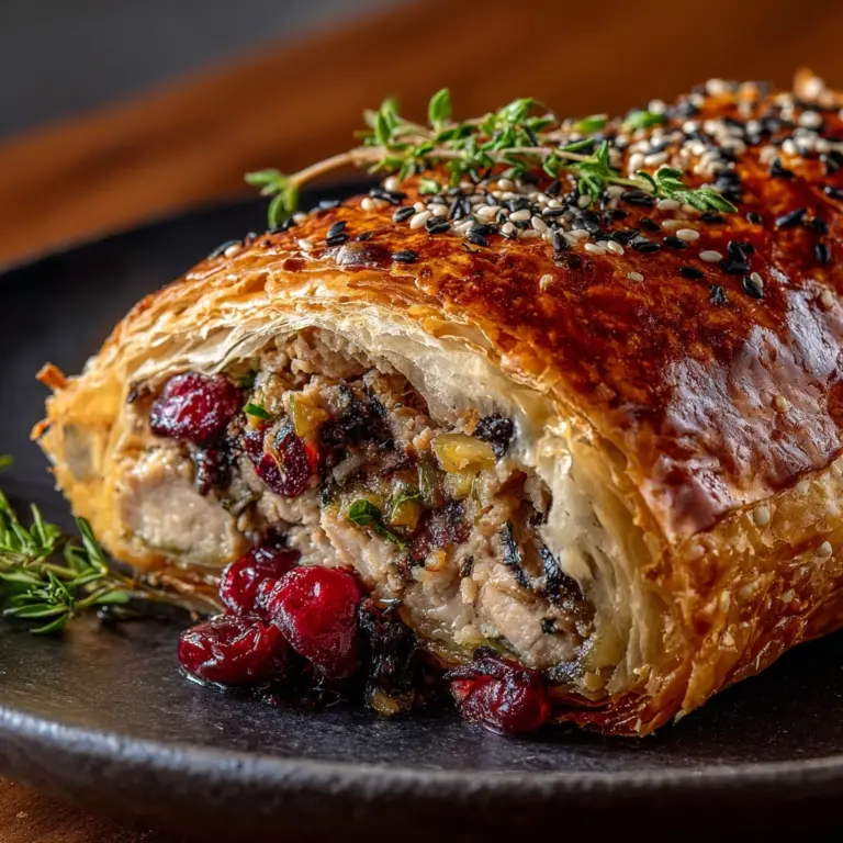 Turkey and Cranberry Sausage Rolls Recipe