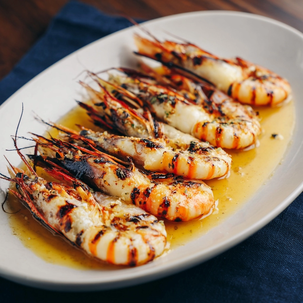 Char-Grilled King Prawns with Lemon Recipe - Recipe Image