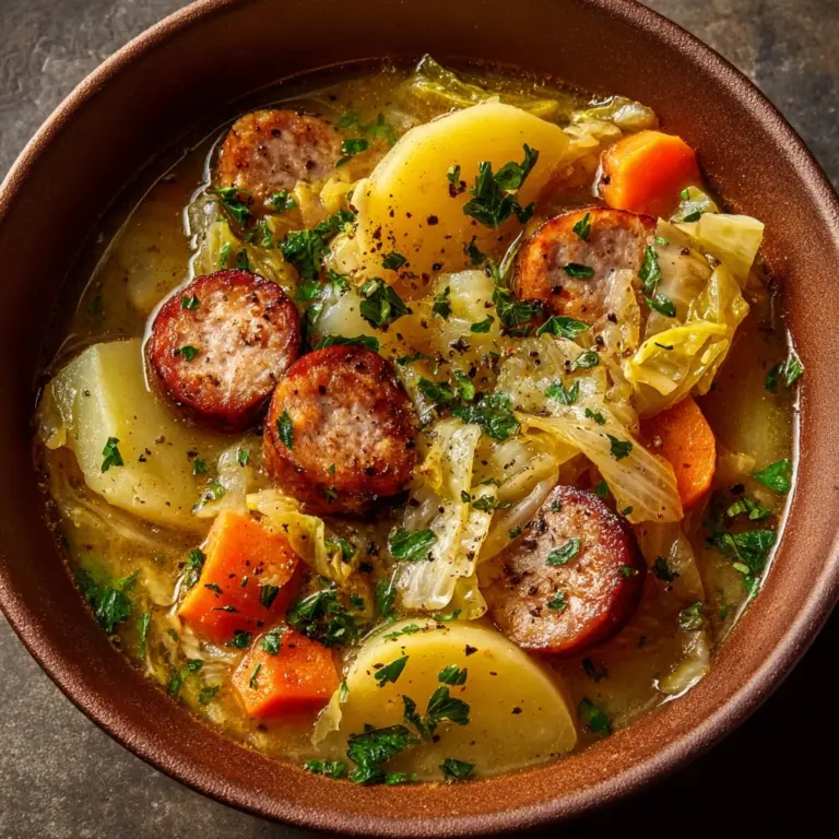 Savory Kielbasa and Sauerkraut Soup Recipe