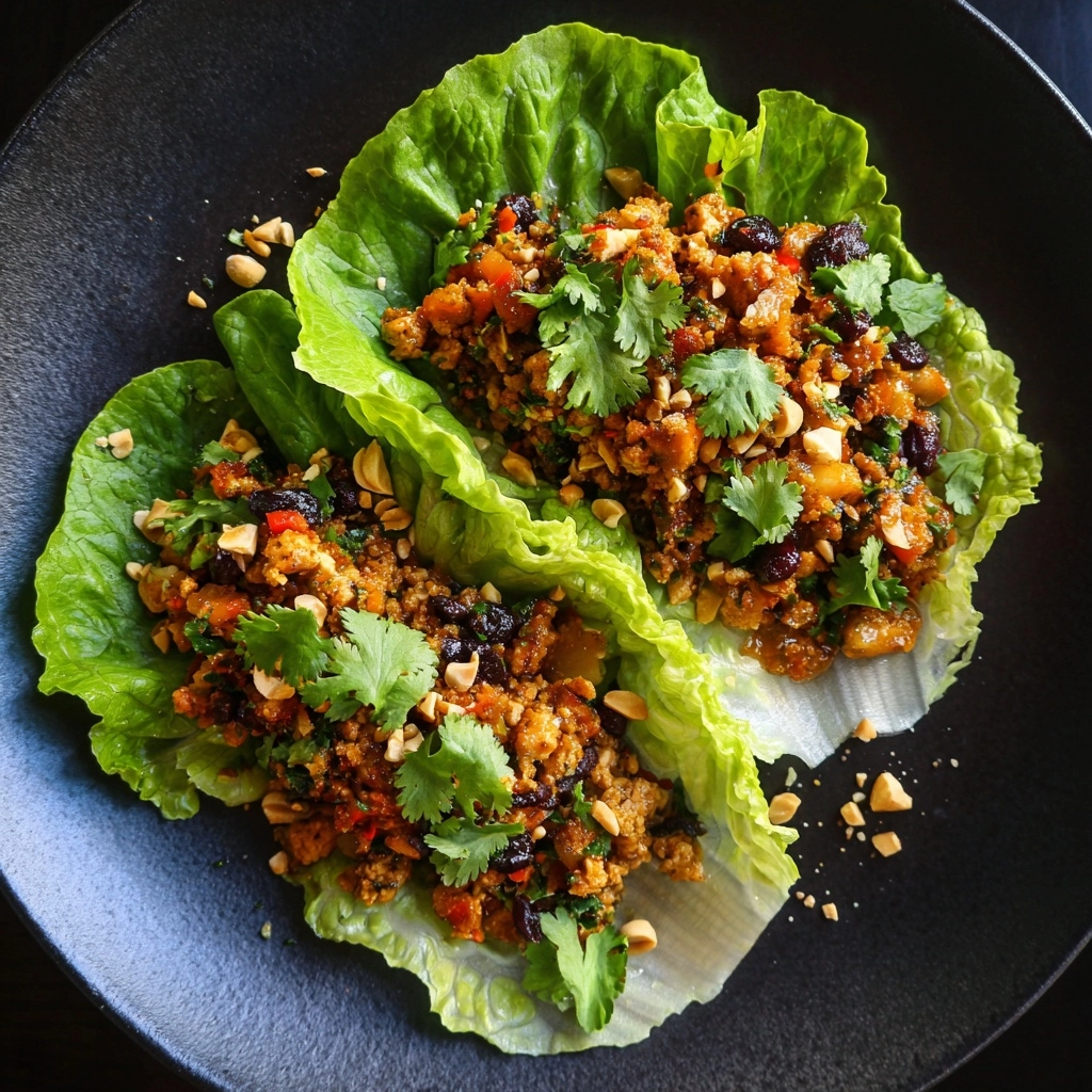 Thai Peanut Chicken Lettuce Boats Recipe - Recipe Image