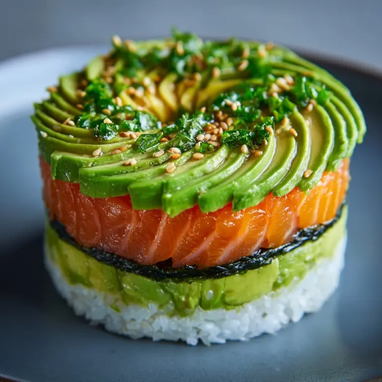 Avocado Sushi Cake Recipe