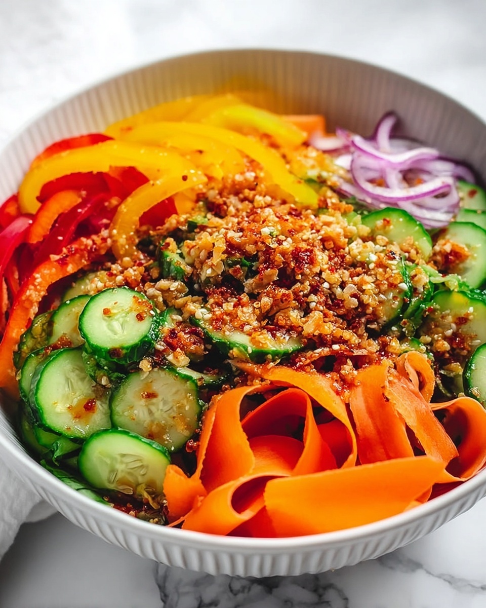 Viral Cucumber Pepper Salad Recipe - Recipe Image