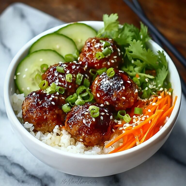 Savory Korean BBQ Meatball Rice Bowls for Cozy Nights Recipe