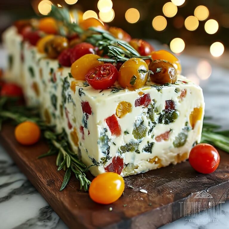 Easy Festive Holiday Antipasto Cream Cheese Log for a Crowd Recipe