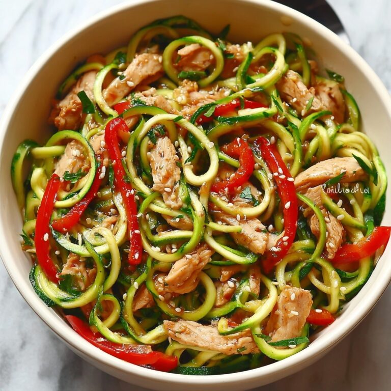 Garlic Chicken Zucchini Noodles Stir Fry Recipe